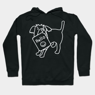 Whiteline Cute Dog Says Hello Hoodie